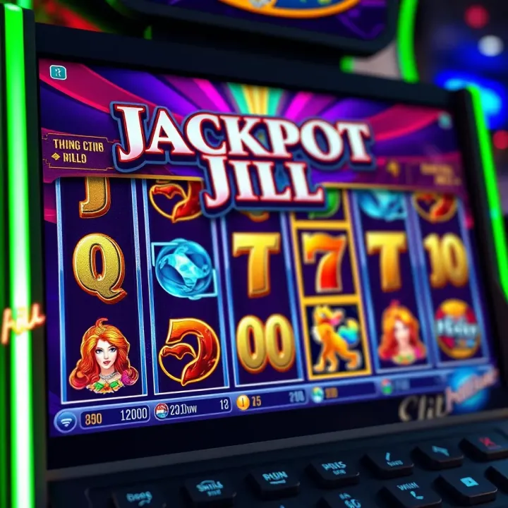 Jackpot Jill Elite Slot Game Interface with Bonus Features Jackpot Jill Elite slot game interface showing colorful reels and bonus features