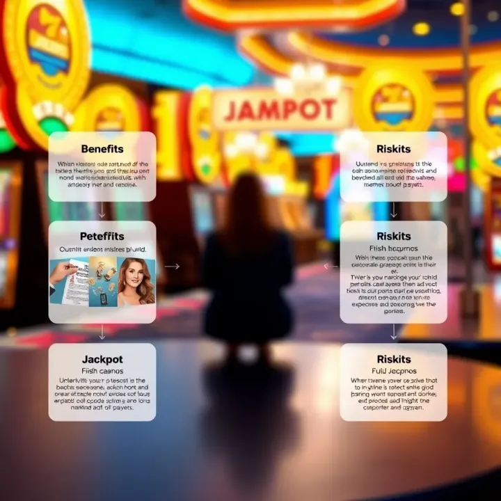 Diagram showing potential benefits and risks associated with jackpot gaming