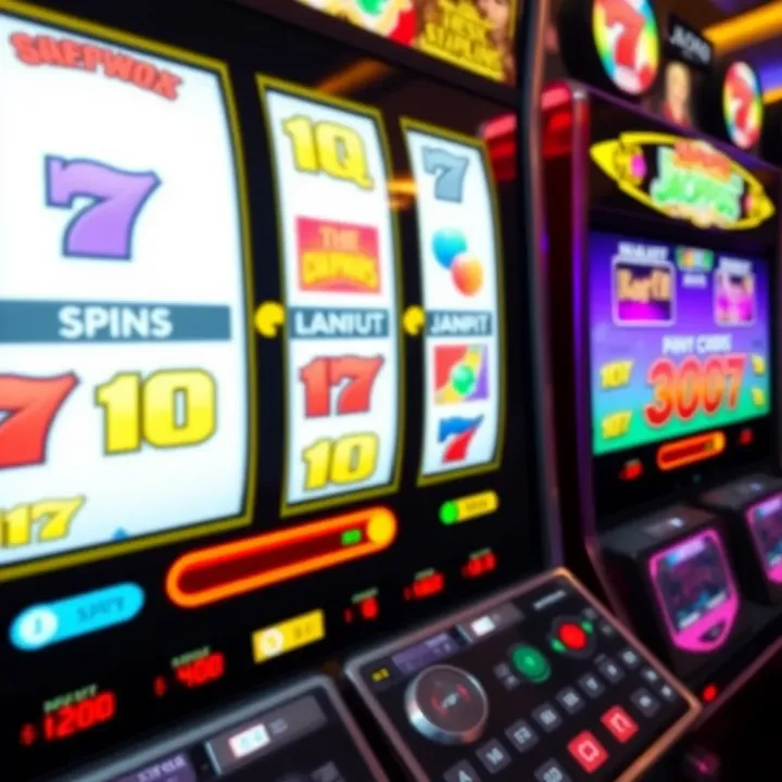 Digital Slot Machine Display Highlighting Jackpot Jill Bonus Codes Illustration showing a digital slot machine screen featuring jackpot symbols and bonus code icons