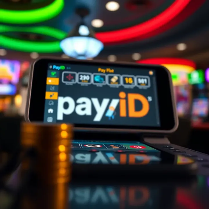 Illustration of a digital wallet interface showing PayID transactions for online gaming payments